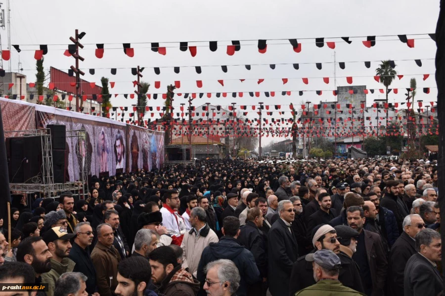 تدفین پیکر پاک شهید گمنام دفاع مقدس در سال روز شهادت حضرت فاطمه زهرا(س) در دانشکده شهید چمران دانشگاه فنی و حرفه‌ای استان گیلان 2