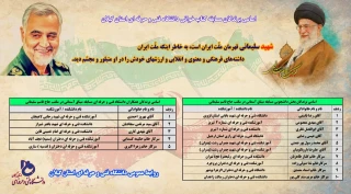 اسامی برندگان مسابقه کتابخوانی دانشگاه فنی و حرفه ای استان گیلان (وصیت نامه سردار شهید سلیمانی)