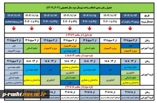 اطلاعیه مهم تقویم اجرایی آموزشی  در ترم بهمن 1403(نیمسال دوم ) 4